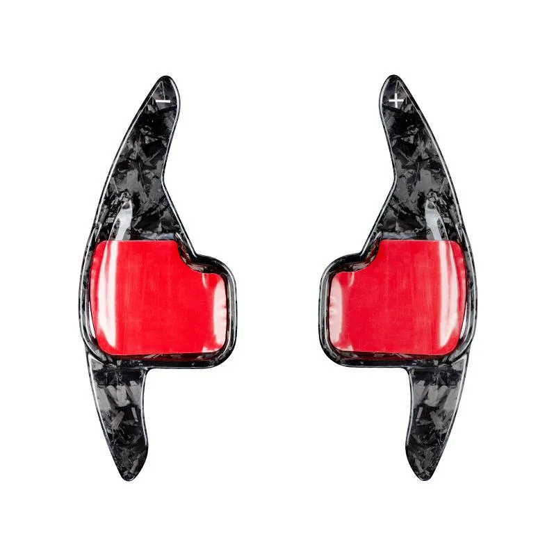 100% Real Forged Carbon Fiber Steering Wheel Paddle Shifter Extensions for Compatible Vehicles 2 3 4 5 6 7 X1 X5 Z4 Series (2010-2016)