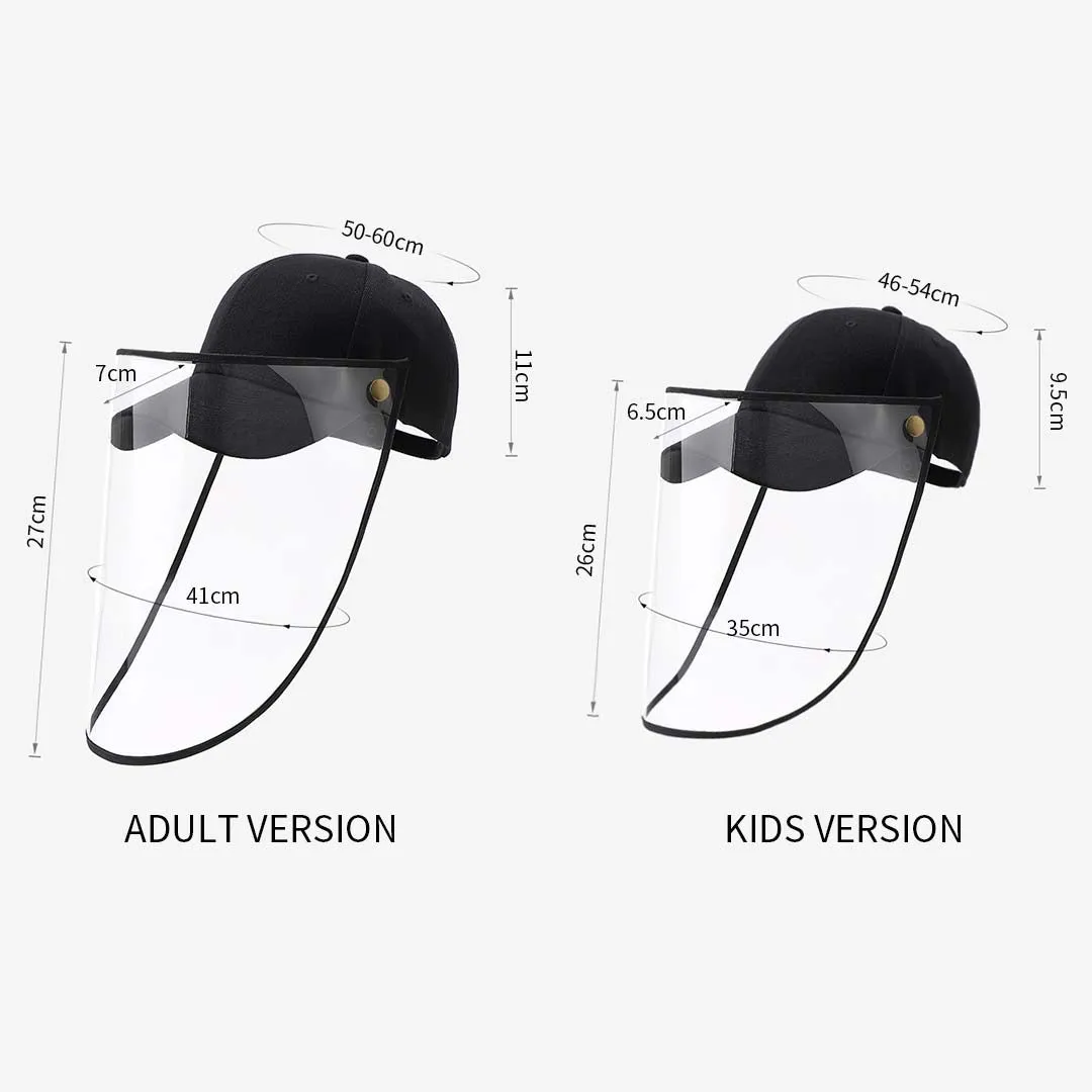 10X Outdoor Protection Hat Anti-Fog Pollution Dust Protective Cap Full Face HD Shield Cover Adult White
