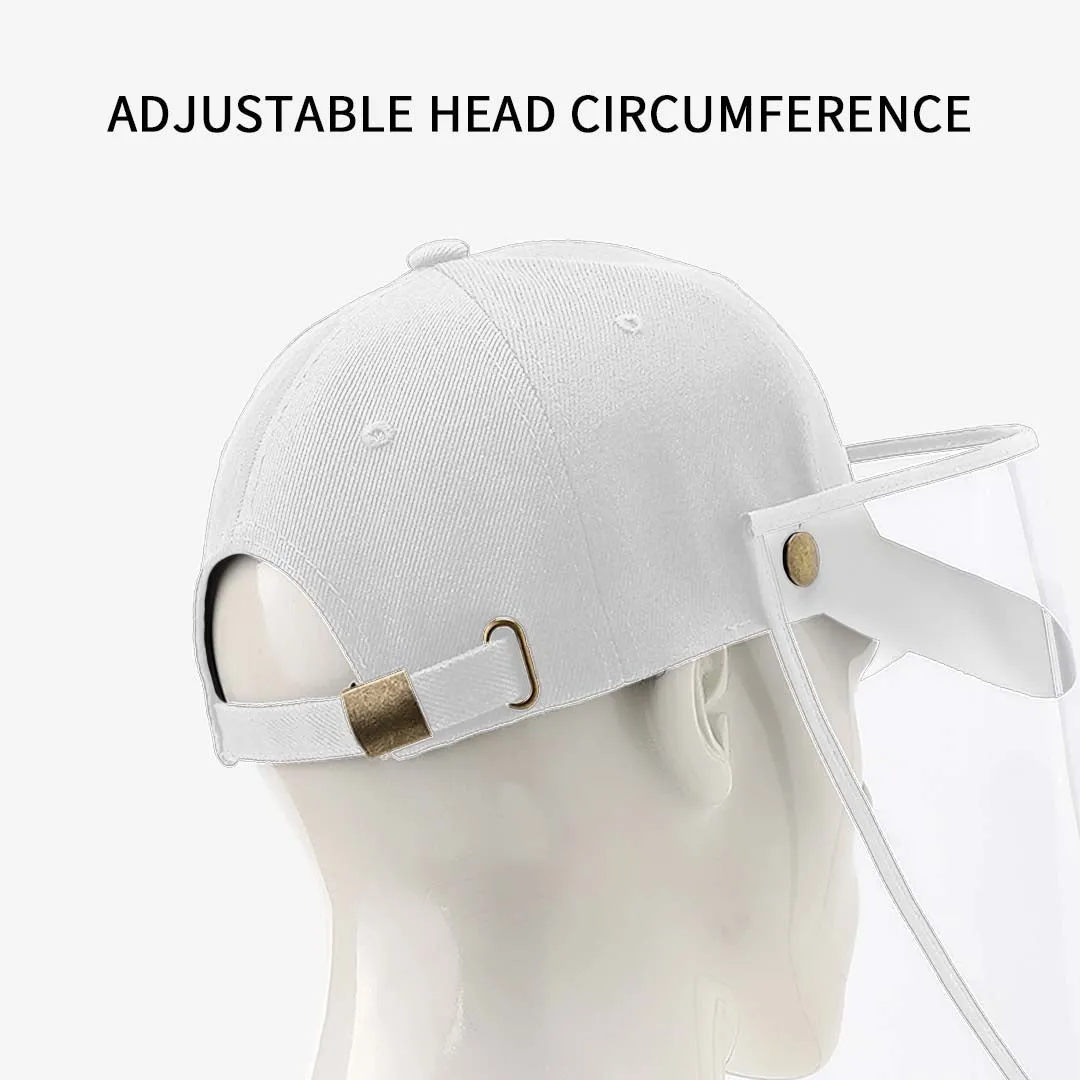 10X Outdoor Protection Hat Anti-Fog Pollution Dust Protective Cap Full Face HD Shield Cover Adult White