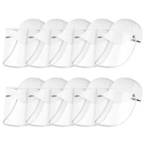 10X Outdoor Protection Hat Anti-Fog Pollution Dust Protective Cap Full Face HD Shield Cover Adult White