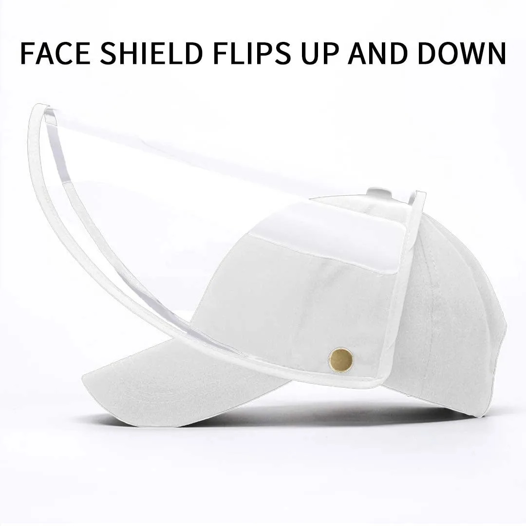 10X Outdoor Protection Hat Anti-Fog Pollution Dust Protective Cap Full Face HD Shield Cover Adult White