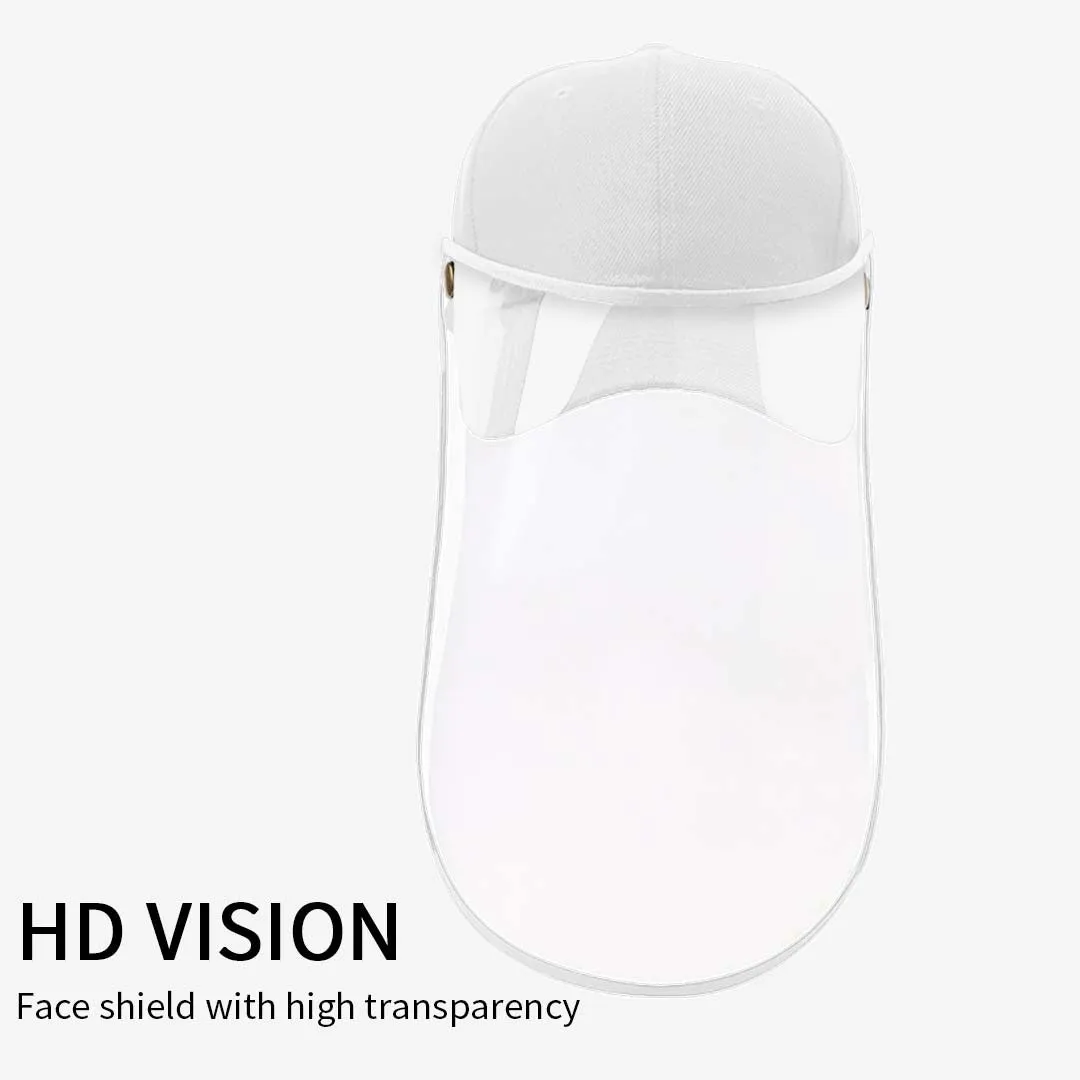 10X Outdoor Protection Hat Anti-Fog Pollution Dust Protective Cap Full Face HD Shield Cover Adult White