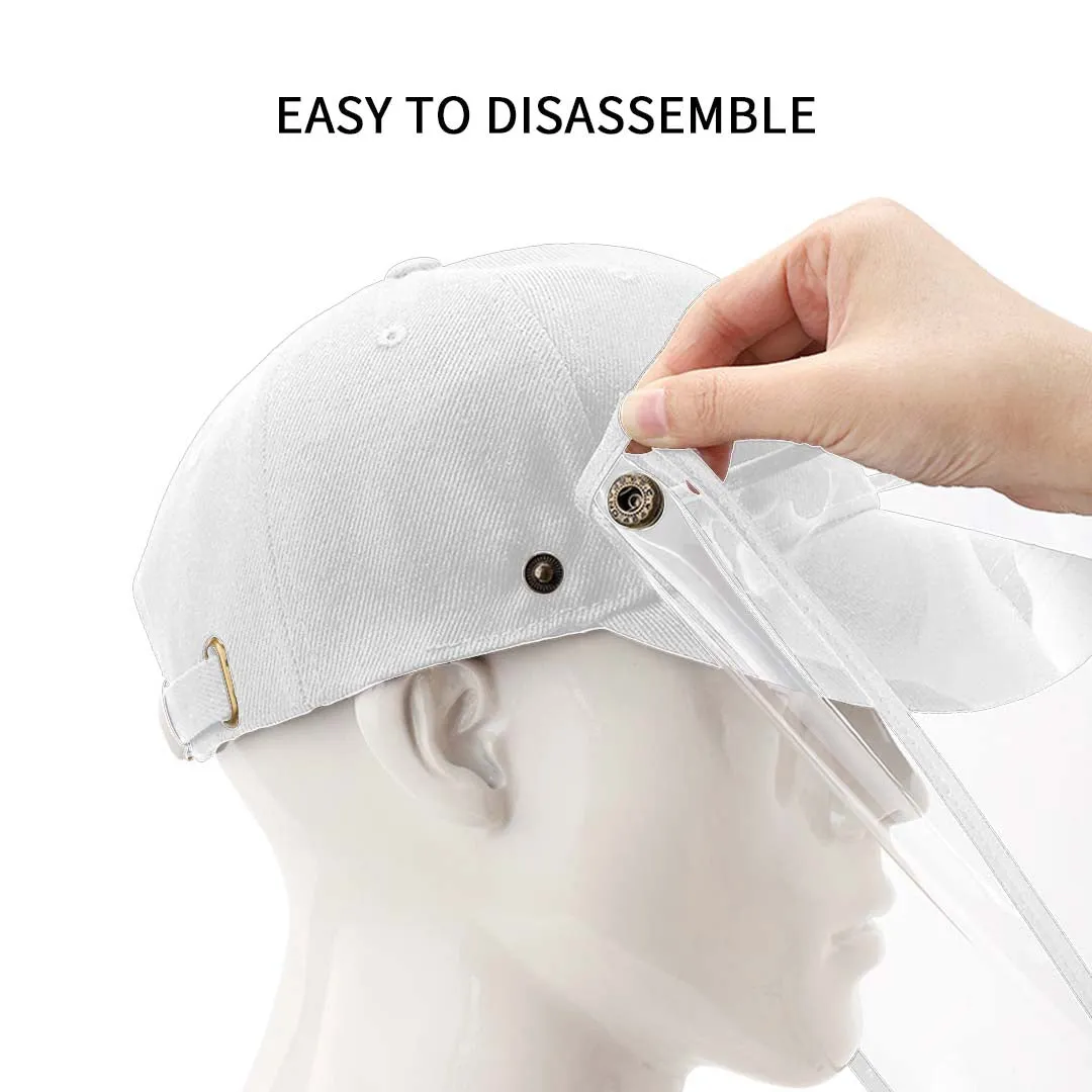 10X Outdoor Protection Hat Anti-Fog Pollution Dust Protective Cap Full Face HD Shield Cover Adult White