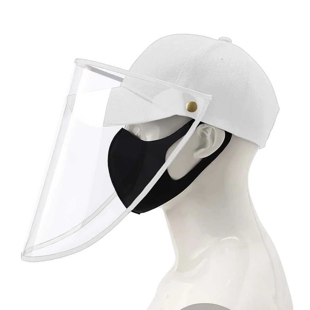 10X Outdoor Protection Hat Anti-Fog Pollution Dust Protective Cap Full Face HD Shield Cover Adult White