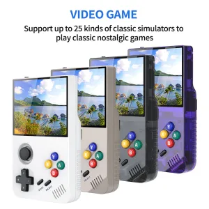 128G Grey MPOWN M19 Handheld Gaming Console | Retro Arcade & PSP Emulator | 3.5-Inch HD Screen, TV Connectivity, Portable 3D Gaming Device