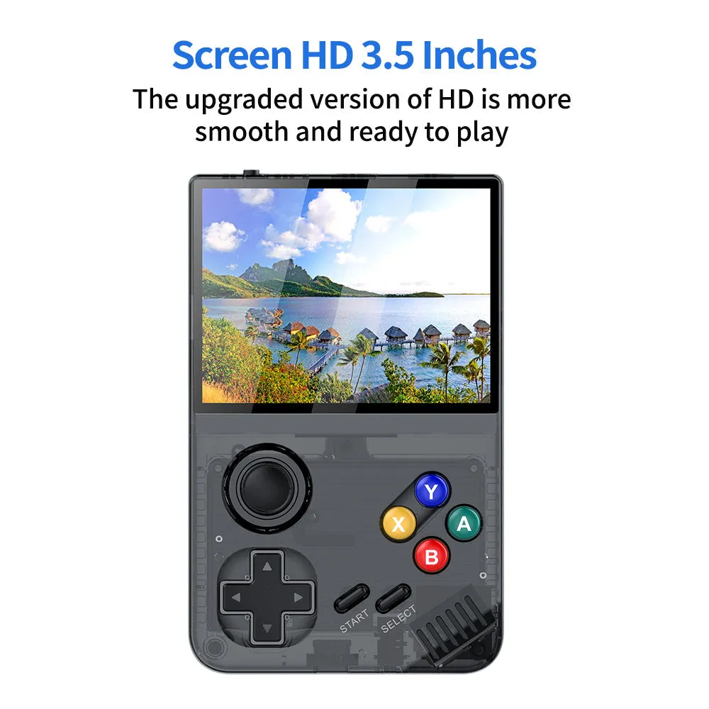 128G Grey MPOWN M19 Handheld Gaming Console | Retro Arcade & PSP Emulator | 3.5-Inch HD Screen, TV Connectivity, Portable 3D Gaming Device