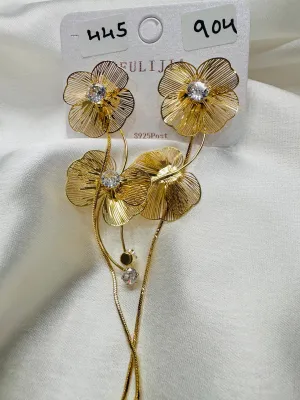18K gold plated floral 06 earrings