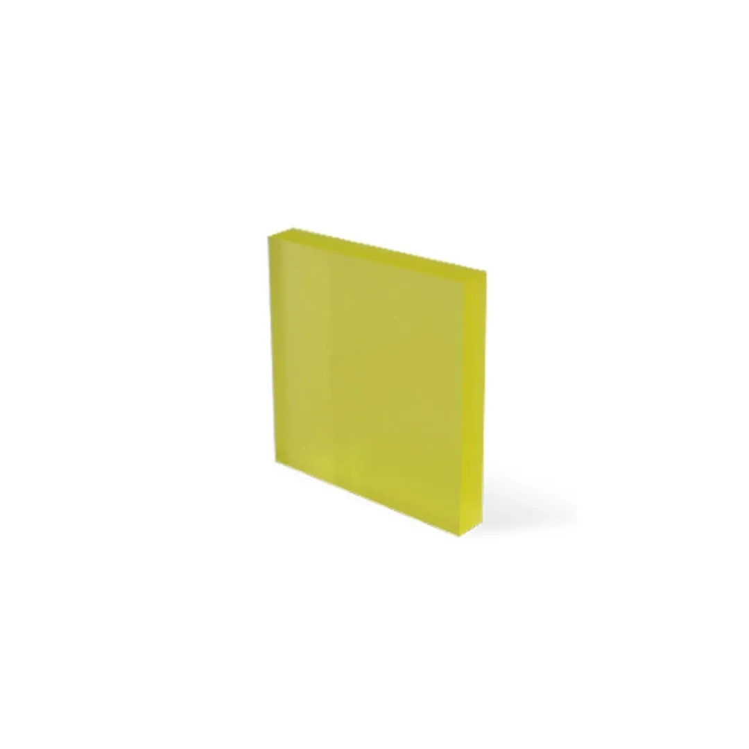 1/8" Frosted Lemon Cast Acrylic Sheets Both Sides Matte