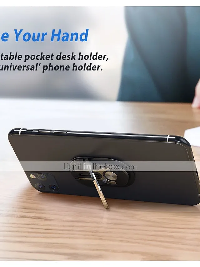 2 In 1 Universal Multipurpose Mobile Phone Bracket Holder Stand 360 Degree Finger Ring Car Phone Mount Stand Air Vent For iPhone