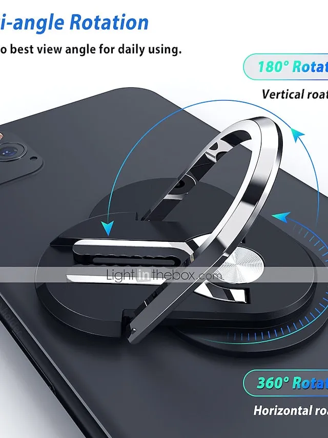 2 In 1 Universal Multipurpose Mobile Phone Bracket Holder Stand 360 Degree Finger Ring Car Phone Mount Stand Air Vent For iPhone