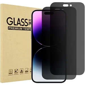(2 Pack) iPhone 14 Pro Max 6.7" Privacy Tempered Glass Screen Protector | ProCase