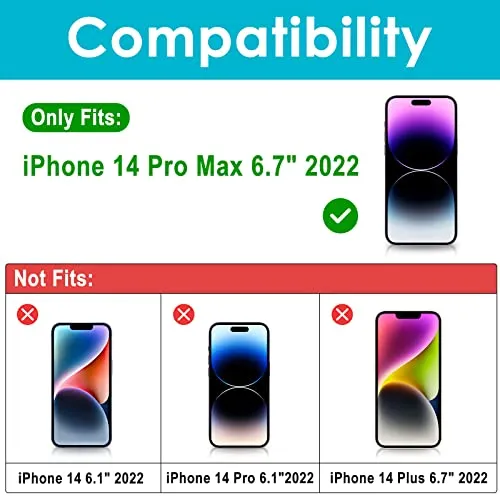 (2 Pack) iPhone 14 Pro Max 6.7" Privacy Tempered Glass Screen Protector | ProCase