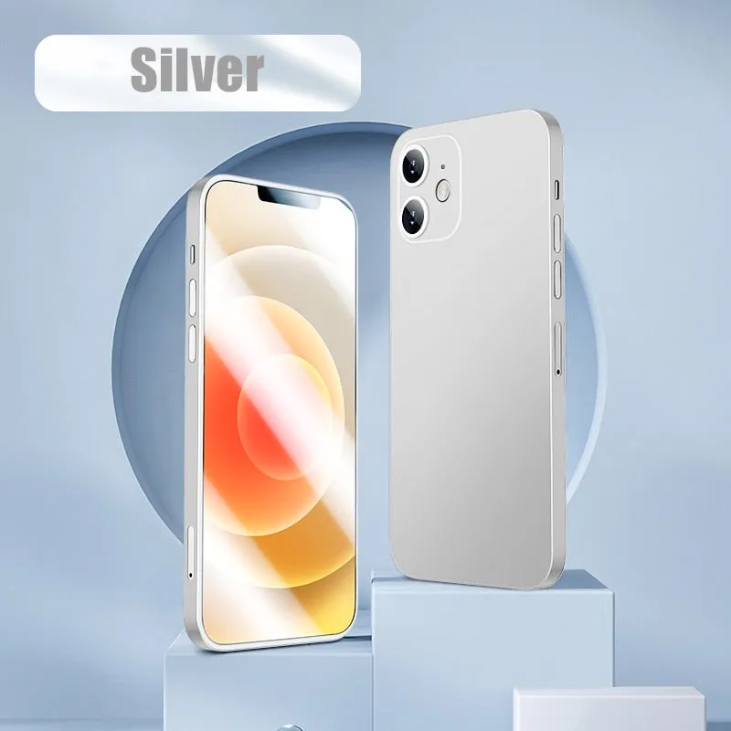 2 Piece Front Tempered Glass   Matte Back Cover For iPhone 12 13 Mini 11 Pro XS Max X XR 360 Full Protection Ultra Thin Shockproof Case