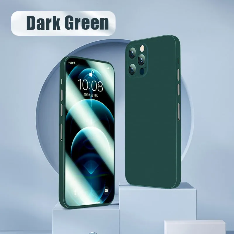 2 Piece Front Tempered Glass   Matte Back Cover For iPhone 12 13 Mini 11 Pro XS Max X XR 360 Full Protection Ultra Thin Shockproof Case