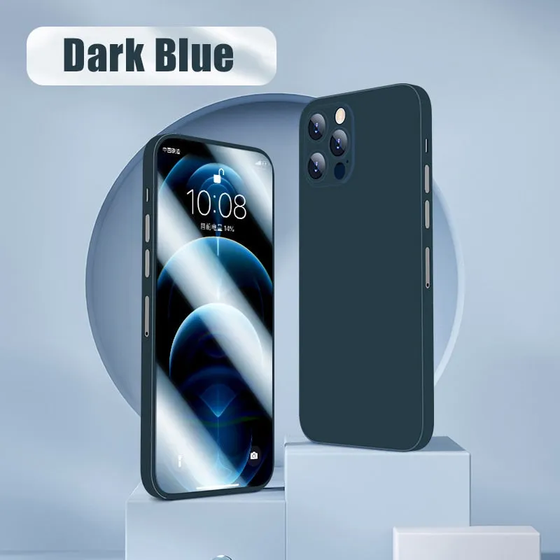 2 Piece Front Tempered Glass   Matte Back Cover For iPhone 12 13 Mini 11 Pro XS Max X XR 360 Full Protection Ultra Thin Shockproof Case