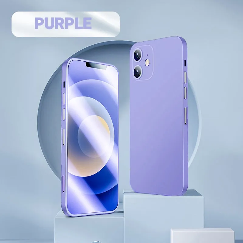 2 Piece Front Tempered Glass   Matte Back Cover For iPhone 12 13 Mini 11 Pro XS Max X XR 360 Full Protection Ultra Thin Shockproof Case