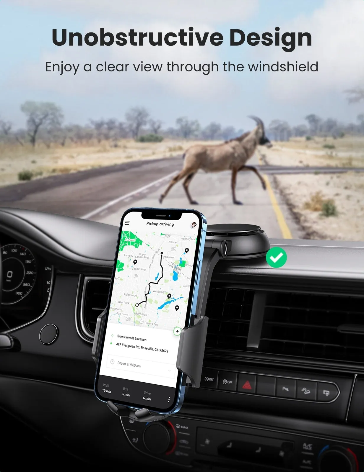 20473 Waterfall-Shaped Suction Cup Phone Mount