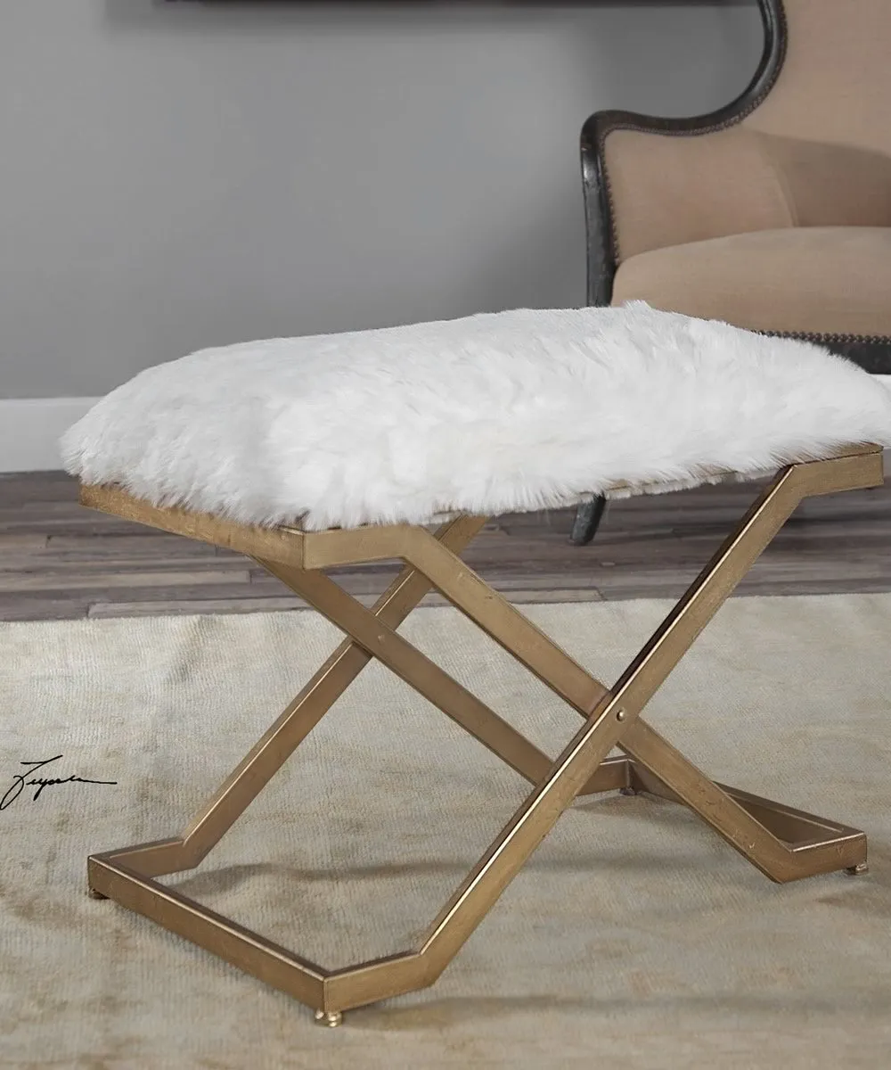 20"H Farran Fur Small Bench