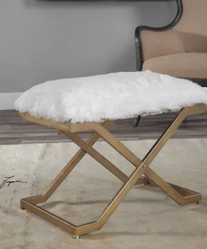 20"H Farran Fur Small Bench