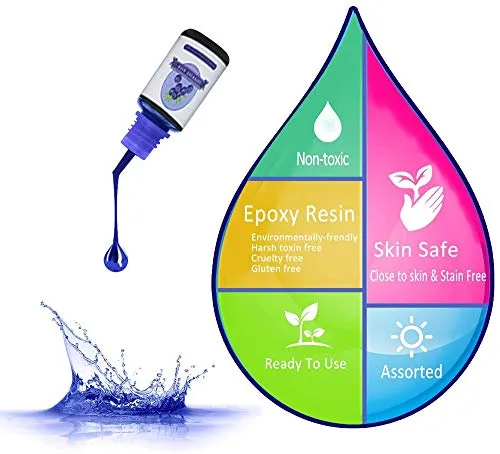 24 Colors Epoxy Resin Pigment - Transparent Epoxy Resin Colorant, Non-Toxic UV Epoxy Resin Liquid Dye for Resin Jewelry DIY Crafts Art Making