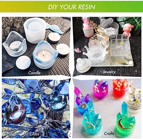 24 Colors Epoxy Resin Pigment - Transparent Epoxy Resin Colorant, Non-Toxic UV Epoxy Resin Liquid Dye for Resin Jewelry DIY Crafts Art Making
