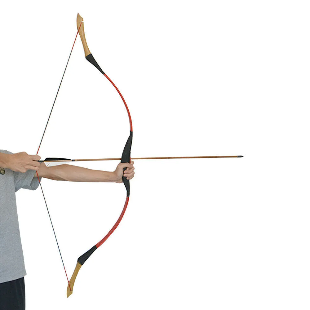 🎯25-55lbs Traditional Longbow Recurve Bow Horse