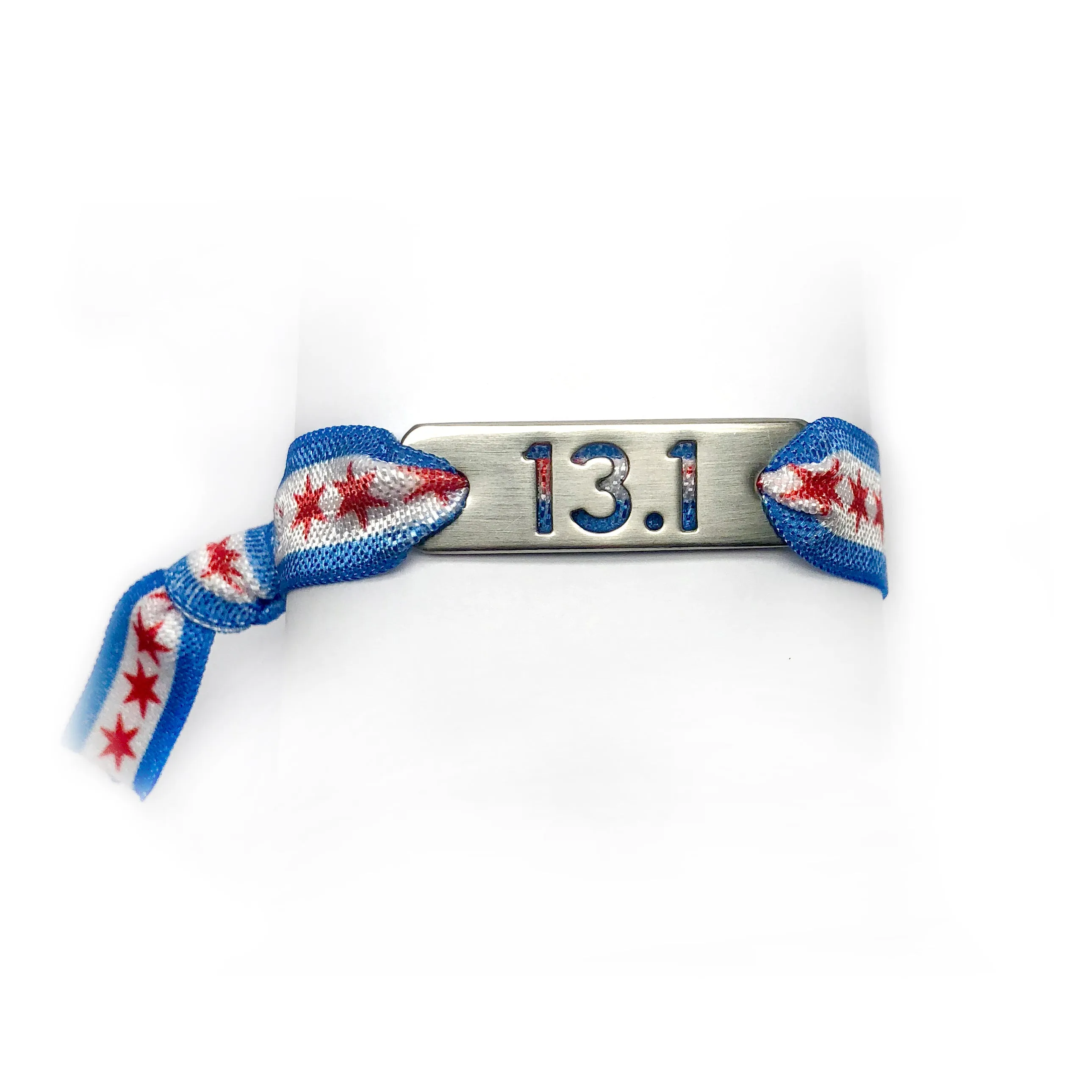 26.2 CHICAGO Flag Tie Stretchy Running Bracelet