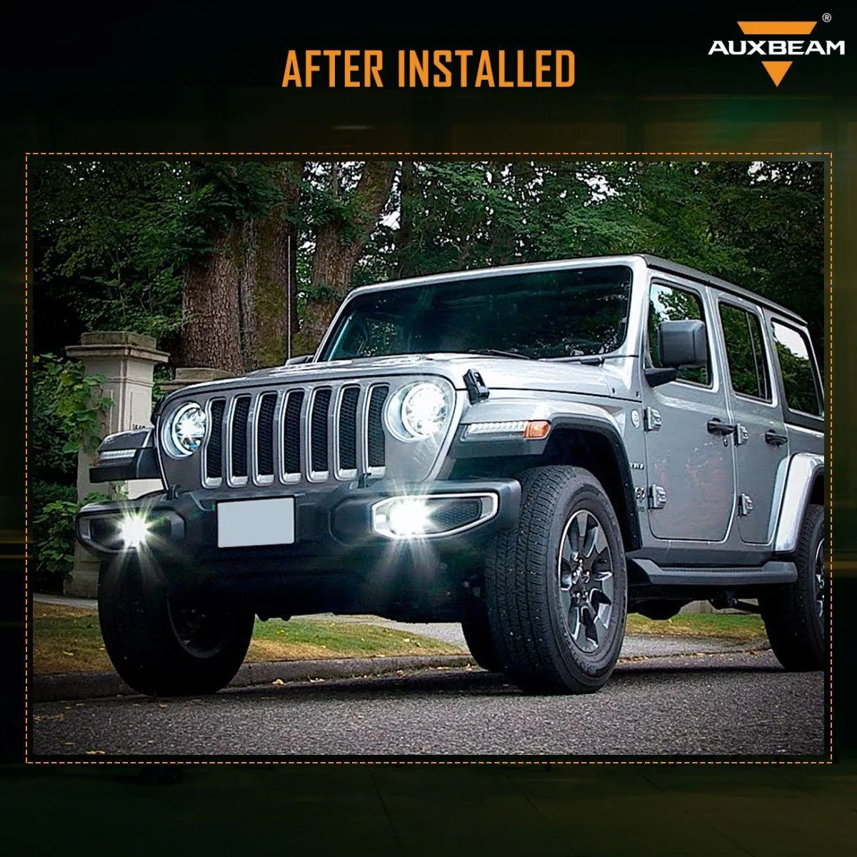 (2pcs/set) 4 Inch Round LED Fog Lamps with 2 Brackets for 2018 2019 2020 Jeep Wrangler JL JLU Jeep Gladiator JT