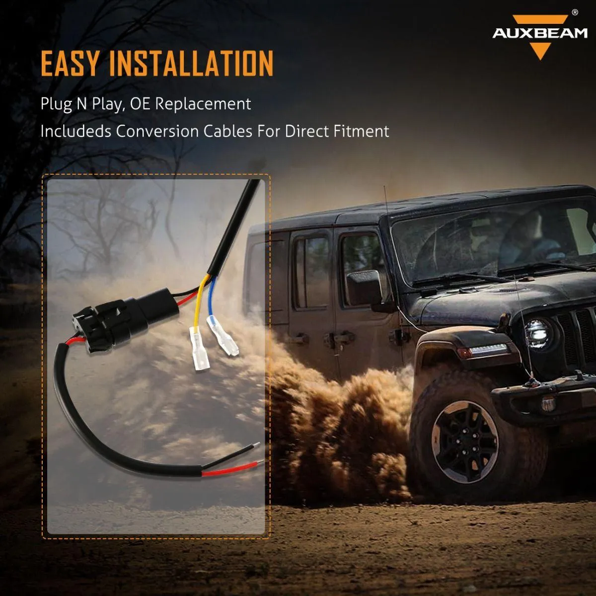 (2pcs/set) 4 Inch Round LED Fog Lamps with 2 Brackets for 2018 2019 2020 Jeep Wrangler JL JLU Jeep Gladiator JT