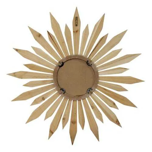 30" Wood Framed Ray of Sunshine Wall Mirror