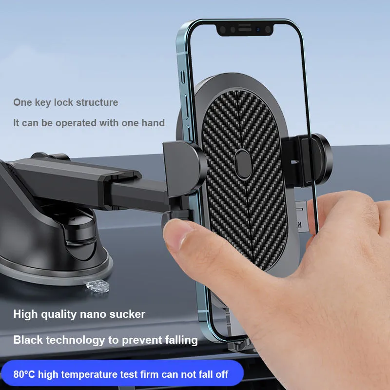 360 Degree Auto Rotatable Adjustable Car Phone Holder High Strength Suction Mobile Phone Mount