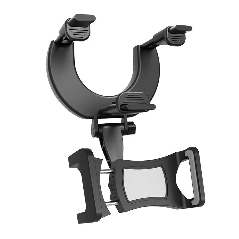 360° Rotatable Adjustable Telescopic Rearview Mirror Phone Holder