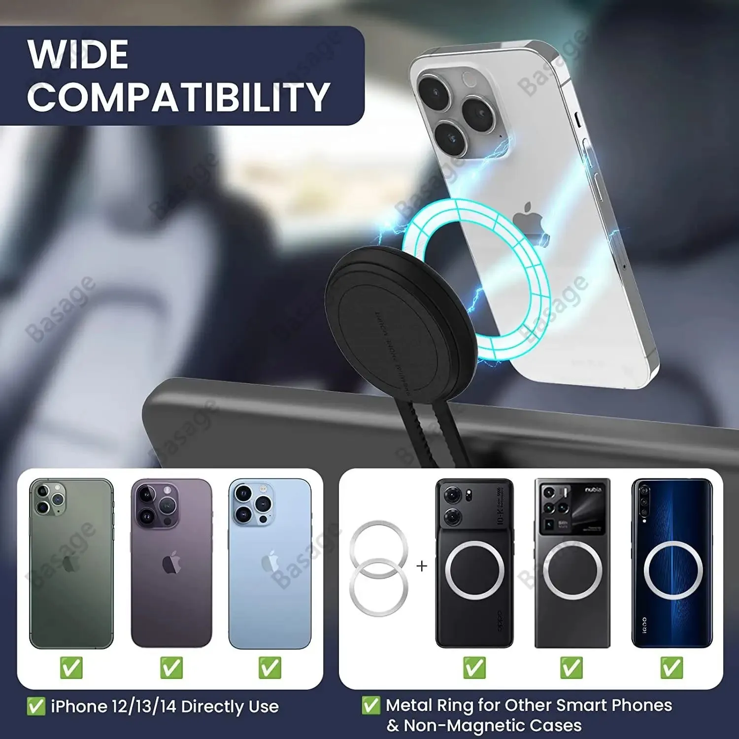 360° Rotatable Magnetic Car Phone Holder
