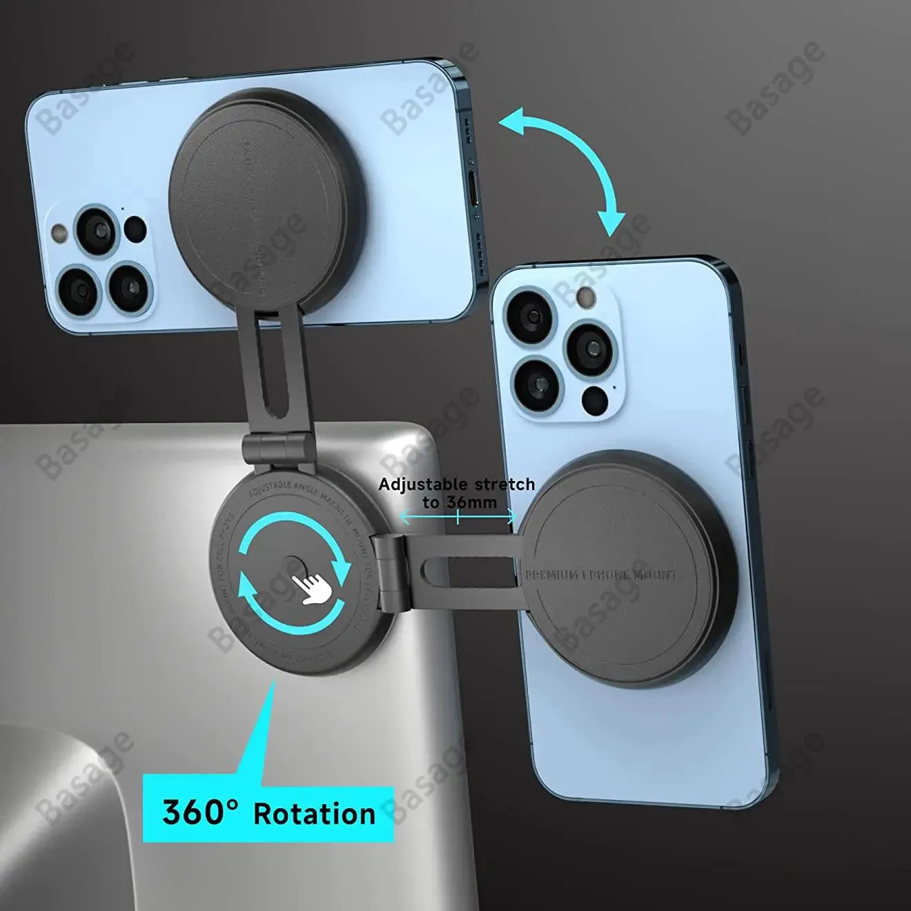 360° Rotatable Magnetic Car Phone Holder