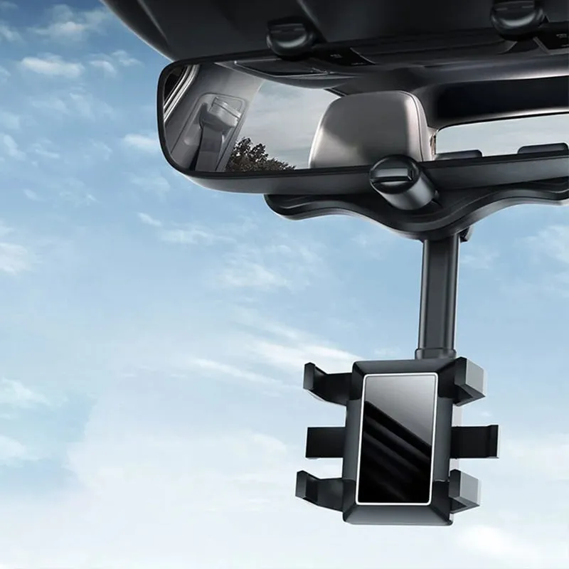 360° Rotatable Multifunctional Car Rearview Mirror Phone Holder