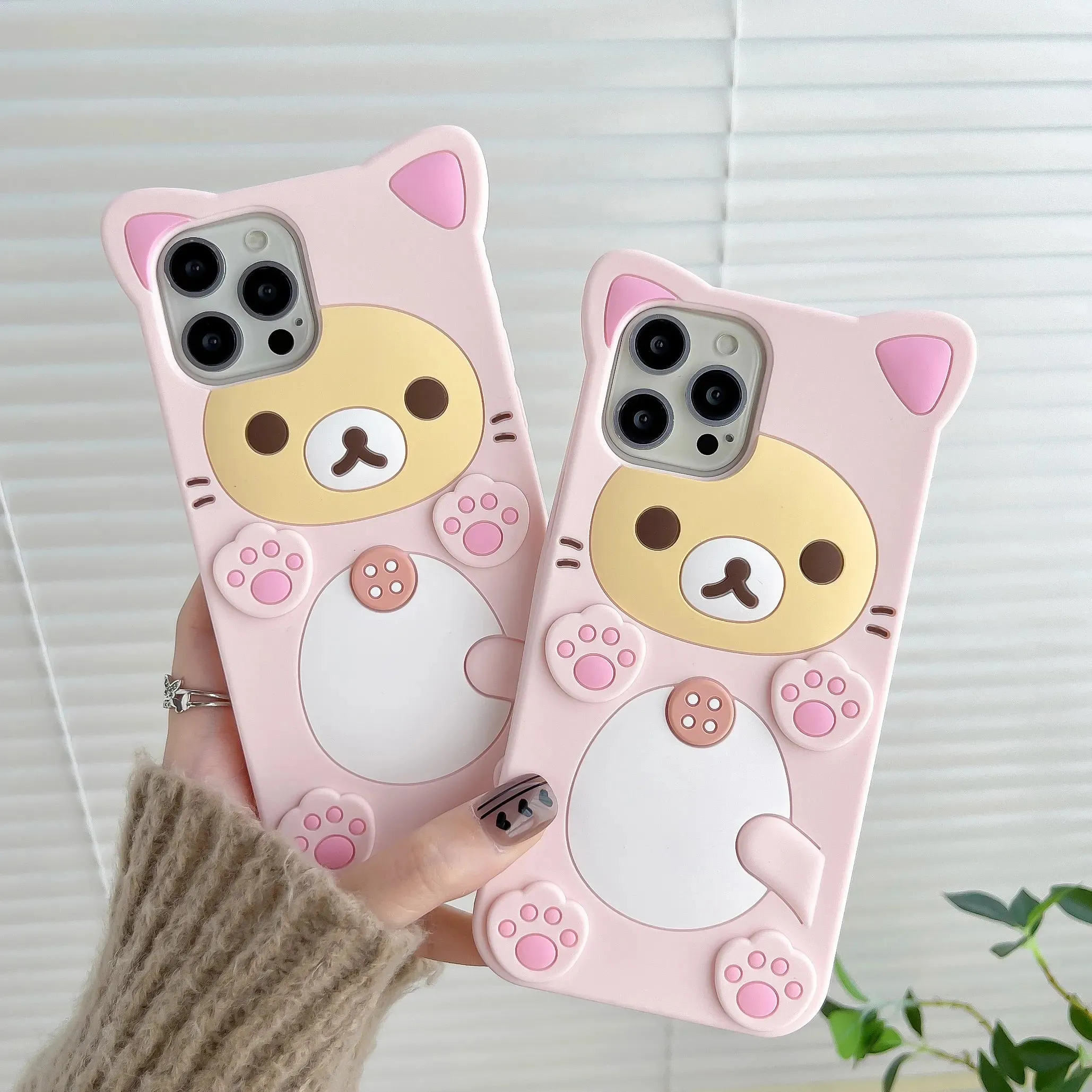 3D Cat Paw Bear Phone Case