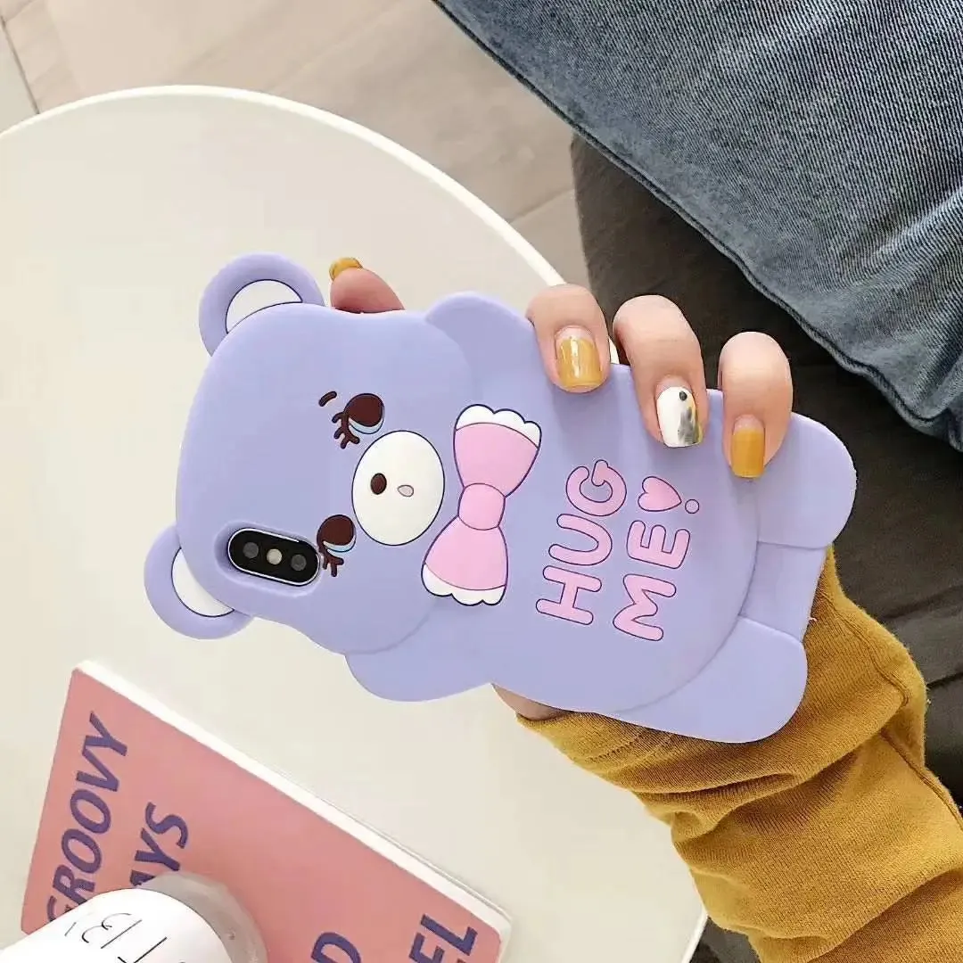 3D Cat Paw Bear Phone Case