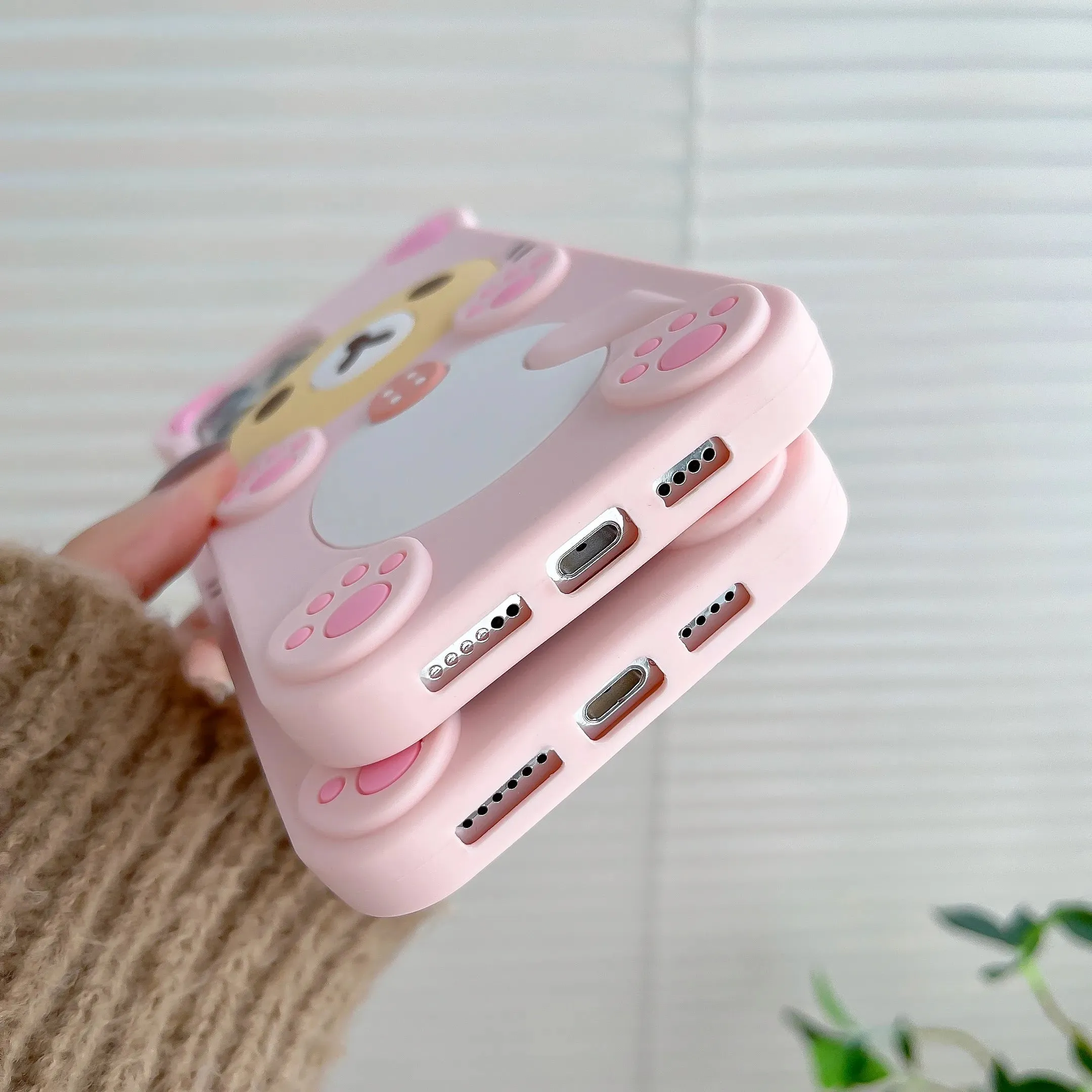3D Cat Paw Bear Phone Case