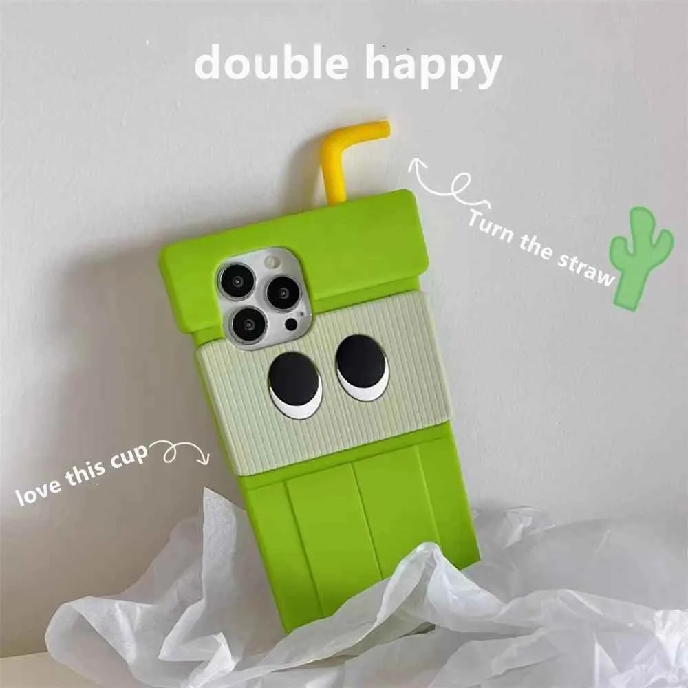 3D Kiwi Fruit Juice - Cute Phone Cases For iPhone 14, 13, 12, 11 Pro, XS Max, XR, X, SE2, 7p, 8 Plus