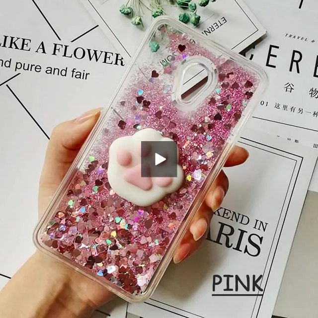 3d Squishy Cat Cases for Meizu M6 Note M5S M3 Note M5 Note MX6 M6S M6 Cover Love Heart Star Glitter Liquid Quicksand Phone Cases
