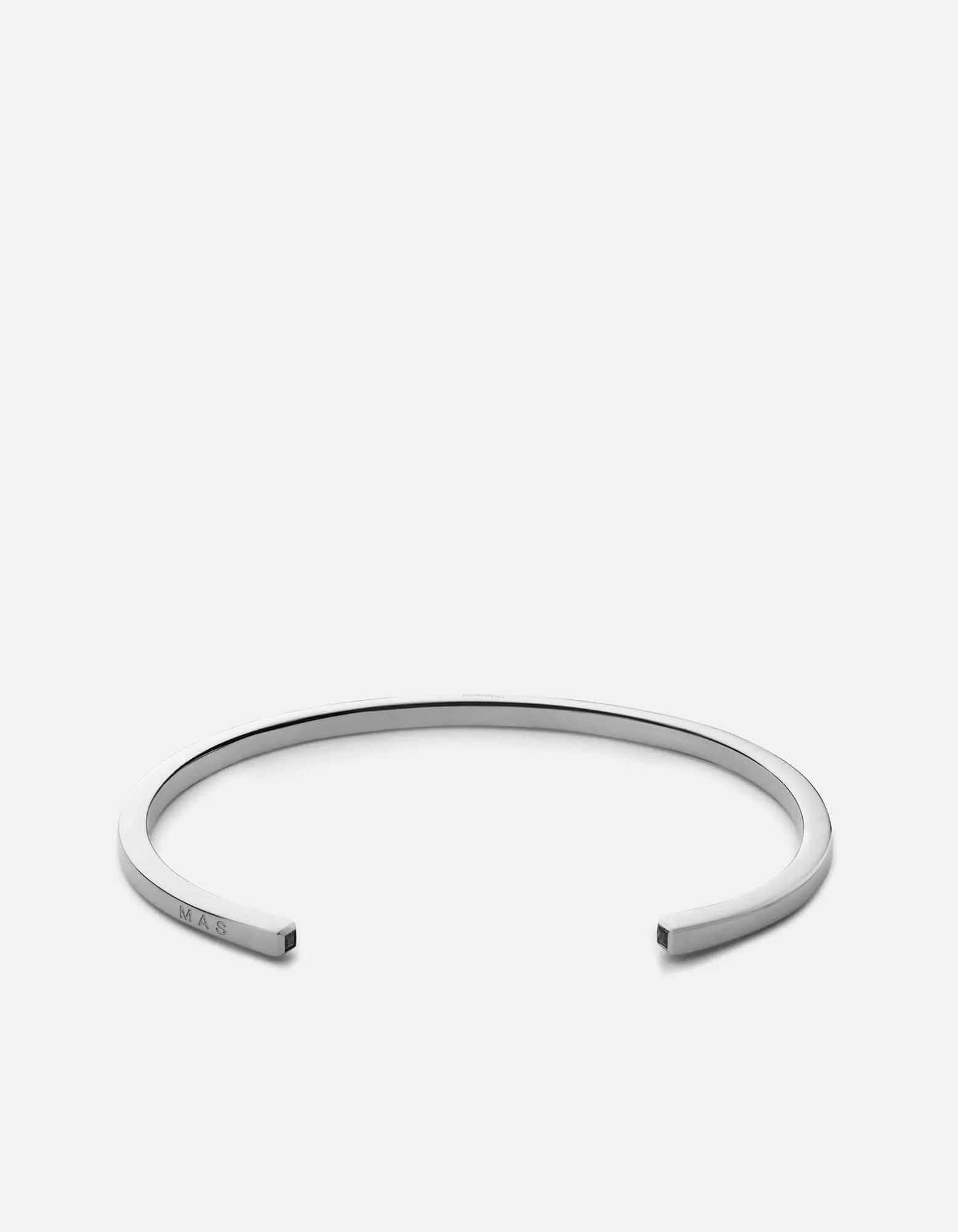 3mm Arbor Cuff, Sterling Silver/Black Diamonds