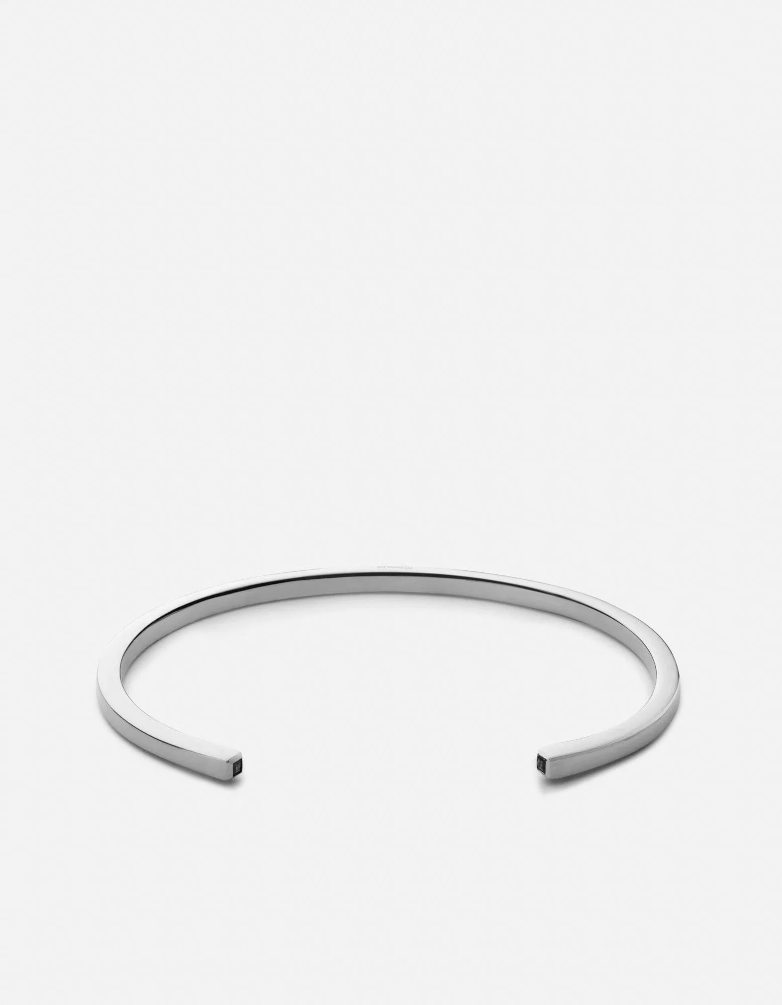 3mm Arbor Cuff, Sterling Silver/Black Diamonds