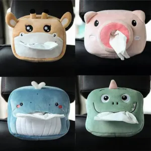 4-Pack: Cute Cartoon Car Tissue Box