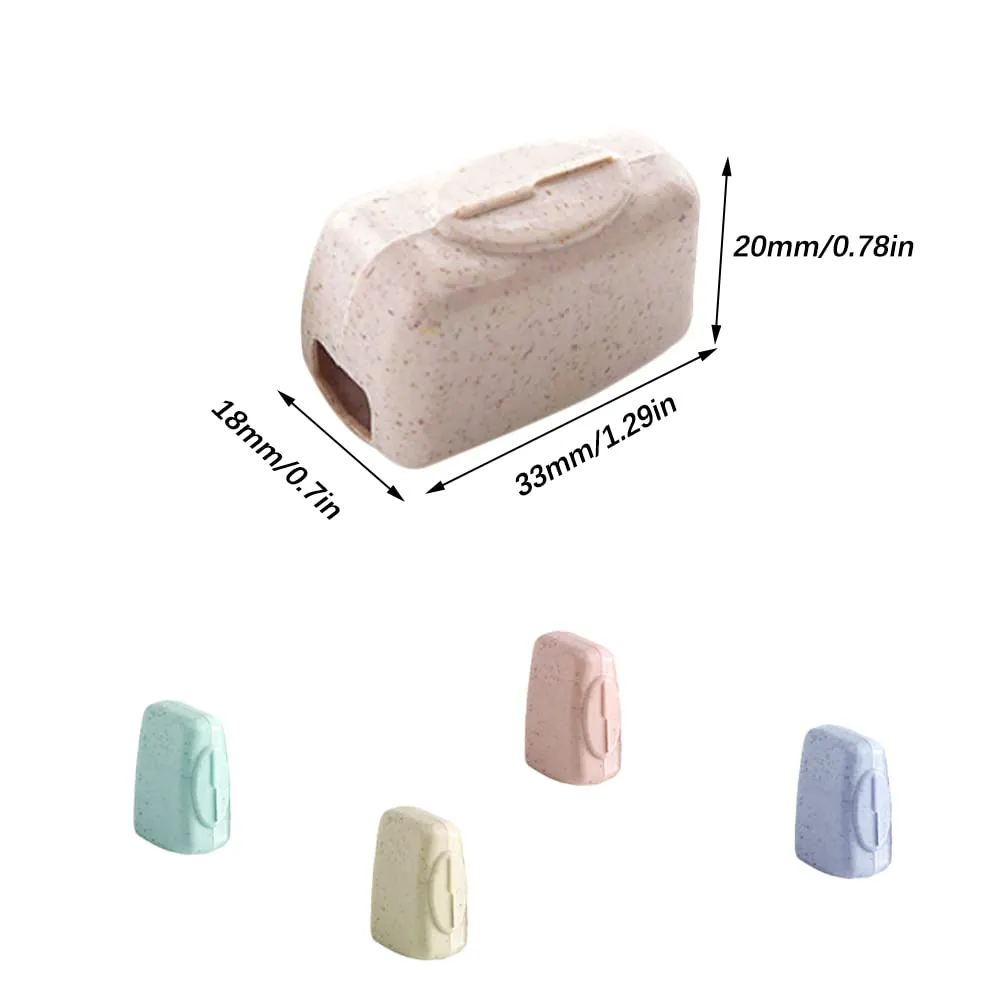 4 Pcs Portable Toothbrush Head Covers, Toothbrush Protective Case, Toothbrush Caps, Toothbrush Protector Case Sutiable for Home Travel Outdoor Camping Hiking Business Trip