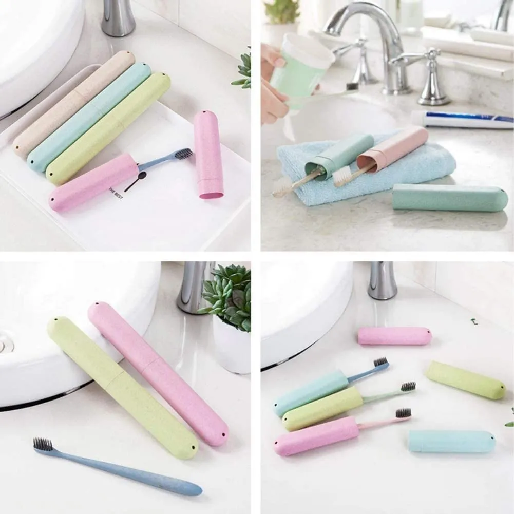 4 Pcs Toothbrush Case Portable Toothbrush Holder Travel Cover Toothbrush Storage Case Toothbrush Cover Toothbrush Case Travel for Travel, Camping and Business