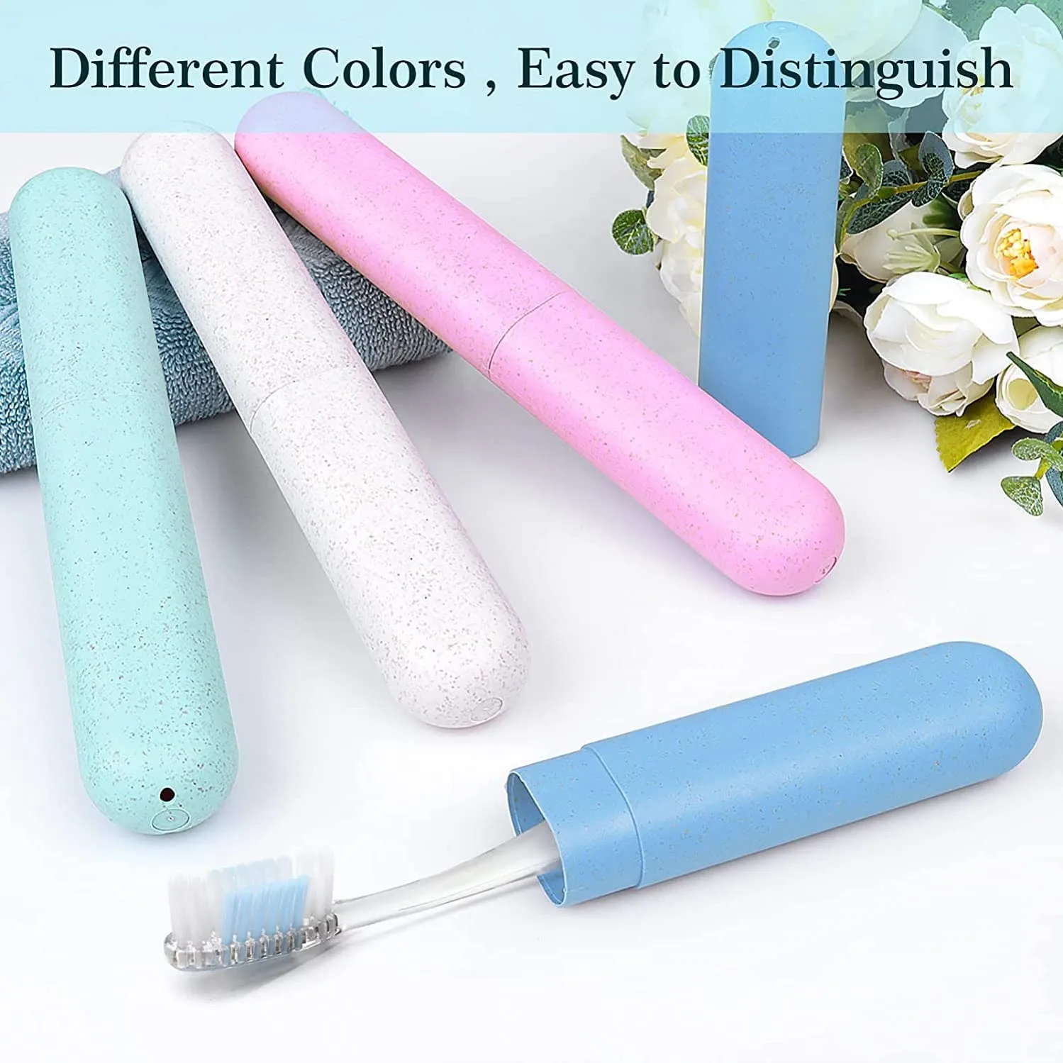 4 Pcs Toothbrush Case Portable Toothbrush Holder Travel Cover Toothbrush Storage Case Toothbrush Cover Toothbrush Case Travel for Travel, Camping and Business