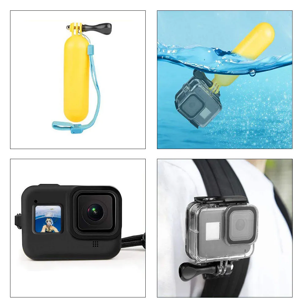 50-In-1 Accessories Compatible For GoPro Hero 10,Hero 9 Travel kit With Carry Case Black