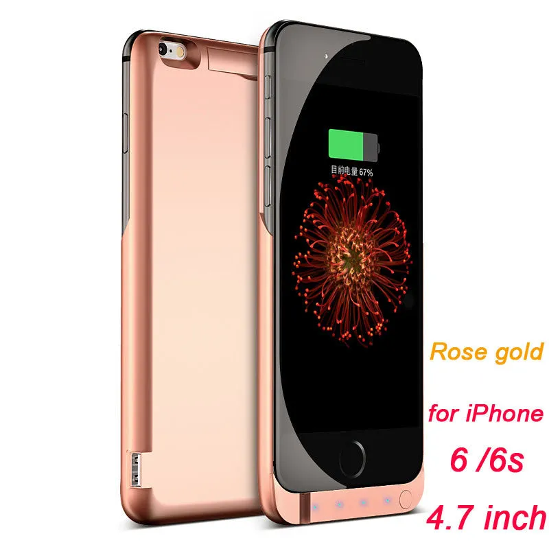 7000mAh Rechargeable Backup Power Case Cover for iPhone 6 External Battery Charger Case for iPhone 6Plus Power Bank Case 8000mAh
