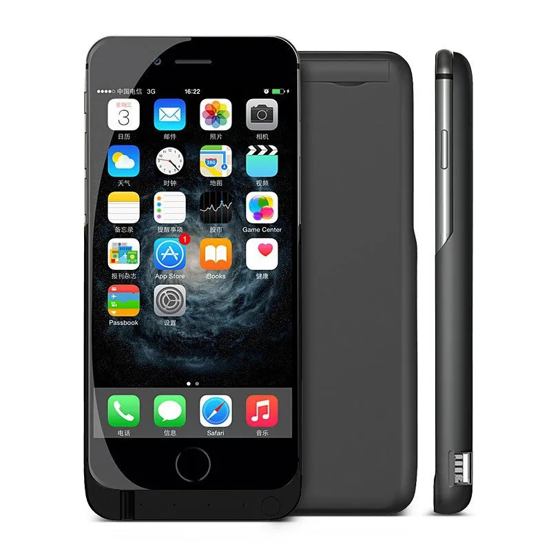 7000mAh Rechargeable Backup Power Case Cover for iPhone 6 External Battery Charger Case for iPhone 6Plus Power Bank Case 8000mAh