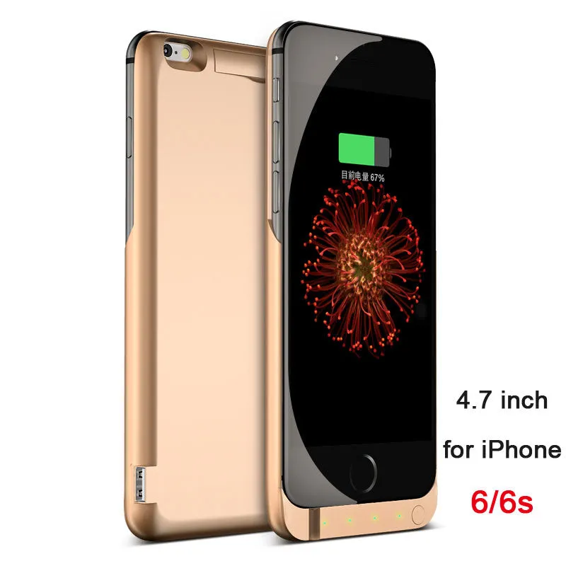 7000mAh Rechargeable Backup Power Case Cover for iPhone 6 External Battery Charger Case for iPhone 6Plus Power Bank Case 8000mAh